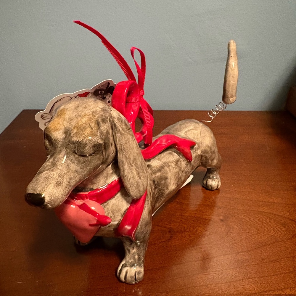 Blue Sky Valentine's Dachshund Figurine